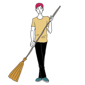 What does it mean to sweep a road or a path in a dream?