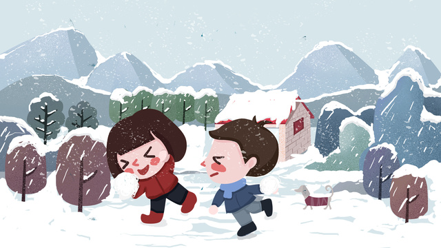 Playing snowballs in a dream